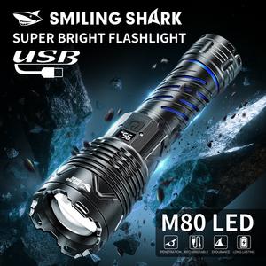 Lampe <span class=keywords><strong>torche</strong></span> LED super lumineuse pour vente flash, <span class=keywords><strong>rechargeable</strong></span>, étanche, en alliage d'aluminium, à intensité variable - Product Image 2