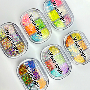 Set de Lentejuelas Brillantes Cosméticas con Logotipo Personalizado MLM, Lentejuelas Holográficas Gruesas para Maquillaje de Rostro, Cuerpo y Ojos, Decoración de Uñas para Fiestas y Festivales - Product Image 2