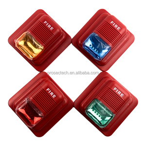 Sirena de Alarma Contra Incendios Convencional con Luz Estroboscópica, Color Rojo CE, 24VDC, Luz Estroboscópica Multitono, Alarma <span class=keywords><strong>Audible</strong></span> y <span class=keywords><strong>Visual</strong></span>, Material ABS de Alta Calidad - Product Image 3