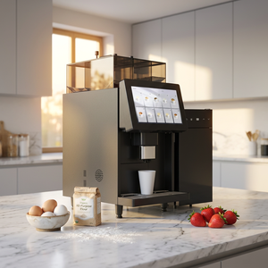 เครื่องชงกาแฟอัตโนมัติเชิงพาณิชย์รุ่น LE330A แบบ <span class=keywords><strong>Bean</strong></span>-to-Cup พร้อมช่องใส่เมล็ดกาแฟคู่ และฟังก์ชั่นทำฟองนมสด - Product Image 1