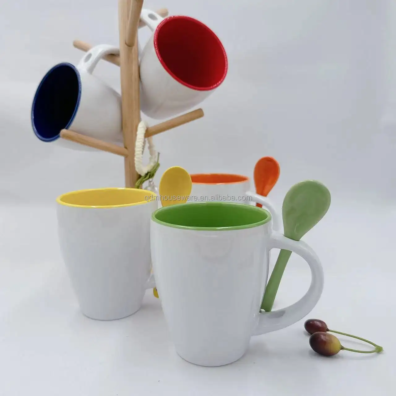 家庭用または屋外用マグセラミックカップ用のパーソナライズされた13オンスセラミックコーヒーマグセラミックカップ安いバルクセラミックマグ