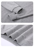 Reiner Baumwoll-Frottee Umweltfreundlicher Atmungsaktiver Unisex Sweatshirt Langarm Locker Sitzender Rundhals-Pullover Frühling Herbst Paar-Oberteil