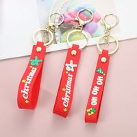Porte-clés et dragonne de poignet tendance, motif lettres colorées, série Noël, pendentif de sac, petit cadeau, accessoires