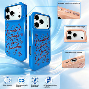 Étui de téléphone en cuir PU avec impression artistique de <span class=keywords><strong>lettres</strong></span> pour iPhone 18 Pro Max, protection antichoc avec coussin d'air, protection de l'écran et de l'objectif, découpes précises - Product Image 4
