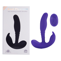 Stimulateur de prostate vibrant double à télécommande Aphrodisia, en silicone, étanche, masseur anal rechargeable par USB pour hommes et femmes
