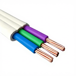 สายไฟฟ้าแบบแบน 2 แกน ขนาด 1.5 มม. TPS 450/750V 90 สีส้ม/ขาว ฉนวน PVC V-90 สายทองแดงตีเกลียวหุ้มฉนวน - Product Image 4