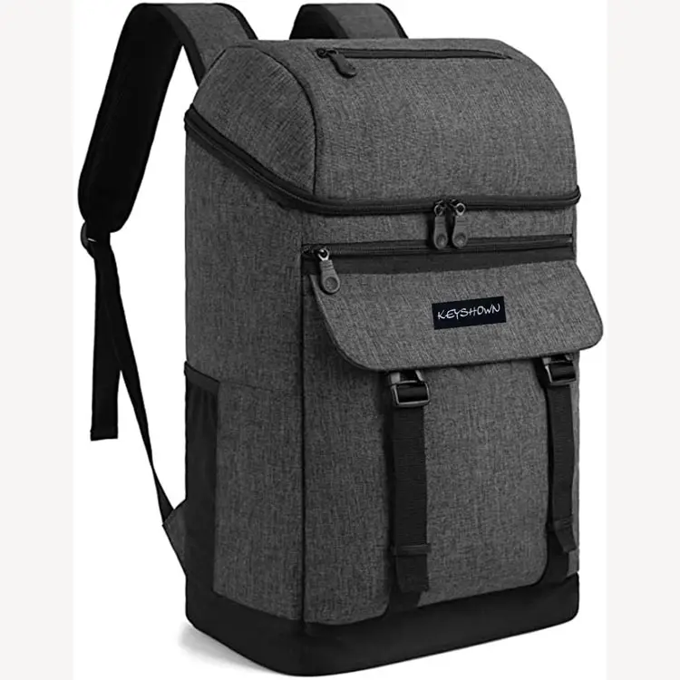 Travel bag back pack cooler unisex fashion black insulated cooler backpack