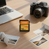 Kartu SD 16GB/32GB/64GB/128GB/256GB Kecepatan Tinggi SD3.0 Kelas 10 U3 V30 dengan Kecepatan Baca 80MB/s/Kecepatan Tulis 30MB/s untuk Kamera, Drone, Ponsel, Tablet