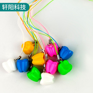 Baby Tooth Storage <b>Box</b> Pendant Colorful Plastic <b>Heart</b> <b>Shape</b> Hanging Souvenir For Kids Teeth Collection - Product Image 1