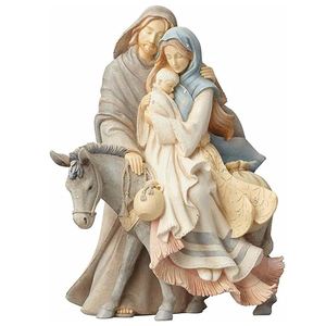 Statuette Religiose all'Ingrosso: Maria con Bambino, Scena della Natività di Gesù, Statuetta della Sacra Famiglia in Resina - Product Image 4