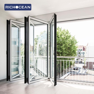 Portes pliantes accordéon RICHOCEAN pour terrasse, véranda, extérieur, modernes, en aluminium et verre, pour villa - Product Image 2