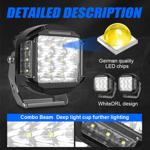 Tuosheng, versión mejorada, 5 pulgadas, alto brillo, amarillo y blanco, faro LED para camión, todoterreno, SUV, ATV, <span class=keywords><strong>Jeep</strong></span> - Product Image 3