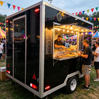 Remorque de cuisine mobile pour jus, glaces, hot-dogs, tacos, burgers et pizzas, avec cuisine complète