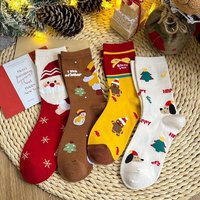 Ensemble de chaussettes chaudes de Noël en tricot de haute qualité, boîte cadeau, douces et confortables, chaussettes épaisses d'hiver