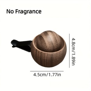 Difusor de Aroma en Forma de Bola de Madera de Nogal para Coche, Adorno para la Ventilación del Vehículo, Decoración Interior con Fragancia de Aceites Esenciales - Product Image 6