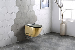 WC mural facile à nettoyer en porcelaine, WC mural rond de luxe gain de place - Product Image 4