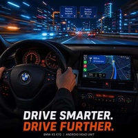 Lecteur GPS à écran tactile sans fil CarPlay & Android Auto pour BMW X5 E70/X6 E71 avec support de tableau de bord et système d'exploitation Linux