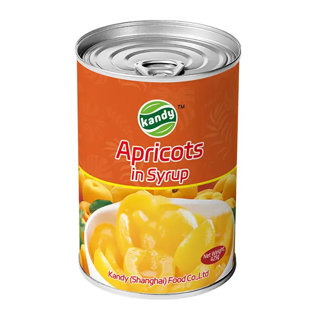 7113# Wholesale Food Grade Recyclable 425g Empty Tin Can for Food Canned Food Apricots in Syrup