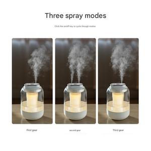 เครื่องพ่นไอน้ำกลางแจ้งโรแมนติก, เครื่องทำความชื้นสร้างบรรยากาศด้วยแสง H2O อัลตราโซนิกหัวฉีดคู่ในบ้านรถบ้านควบคุมความชื้นในบรรยากาศ - Product Image 5