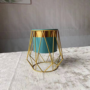 Ornement de bureau de Style nordique, support de fleurs en fer forgé, <span class=keywords><strong>Pot</strong></span> de fleurs en étain en métal - Product Image 3
