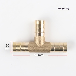 Conector de lengüeta de latón, Conector de 3 vías para manguera de 6mm, 8mm, <span class=keywords><strong>10mm</strong></span>, 12mm, Conector de manguera Pagoda de latón - Product Image 6