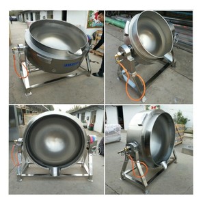Industrial Electric Cooking Pot With Mixer Cooking Equipment Jacketed <b>Kettle</b> for Sale - Product Image 3