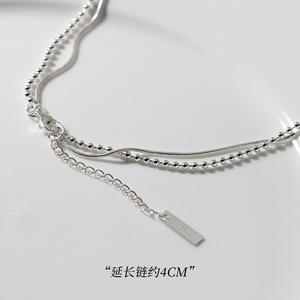 Collar de Plata de Ley S925 con Gato Blanco de Moda y Perla Irregular, Accesorio de Cuello Dulce y Personalizado, Y01098 - Product Image 3