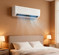 Climatiseurs Muraux Inverter Split Système 1HP 9000 BTU et 1.5HP 12000 BTU, Économie d'Énergie, Grand Débit d'Air, Fonctionnement Silencieux, Usage Domestique