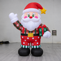 Père Noël gonflable de 6 pieds avec éclairage LED pour décoration de Noël en extérieur ou en intérieur, jardin, cour, décoration de Noël gonflable