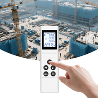 Mini télémètre laser numérique 40m, outil de mesure de longueur/volume, télémètre de qualité industrielle IP54, précision 0,002m, en aluminium