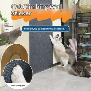 Autocollants muraux pour chat, résistants à l'usure et aux griffures, en polyester, design simple, anti-rayures, faciles à découper et à coller - Product Image 2