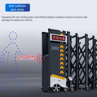 Puerta Retráctil Automática Qigong de Aleación de Aluminio para Escuelas/Embajadas con Diseño Industrial y Sistema Anticollisión