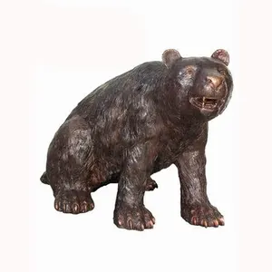 최고의 판매 아이템 현대 생활 크기 청동 곰 조각