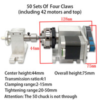 Table rotative 4 axes avec mandrin 80 mm, mèche de 65 mm, mandrin à 3 mors et contre-pointe 100 mm K11 K12