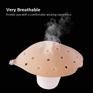 Hole Design Breathable Seamless Silicone Invisible Bra Women Push Up Adhesive Front Closure Sticker Strapless Bra