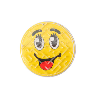 Mini laberinto de mármol portátil para niños, laberinto de equilibrio con caras sonrientes, de plástico, unisex, de 2 a 4 años, juego de laberinto de inteligencia - Product Image 4