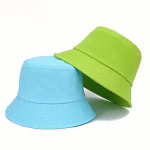 หมวกบักเก็ตแฟชั่นผ้าฝ้ายสำหรับฤดูร้อน หมวกกันแดดทรงชาวประมง หมวกปีกกว้างสั่งทำขายส่งสำหรับผู้ชายและผู้หญิง - Product Image 3