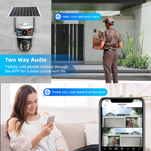 4K 4G Solar panel Drahtlose Überwachung PTZ-Kamera V380 Pro Dual-Objektiv CCTV Outdoor-Sicherheit 4G Sim-Karte Solar kamera - Product Image 4