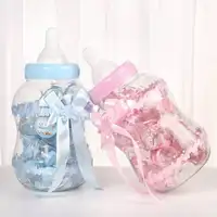 Botella de alimentación para bebé, de silicona de grado alimenticio, vidrio de borosilicato, transparente con dibujos animados de 150ml