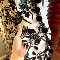 Klassischer Blumenmuster-Transparenter Tüllvorhang im Traditionellen Stil für Esszimmerfenster und Heimdekoration Täglicher Gebrauch