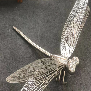 Estatua de Insecto de Metal Grande Personalizada, Escultura de Libélula de Acero Inoxidable para Decoración de Exteriores - Product Image 2