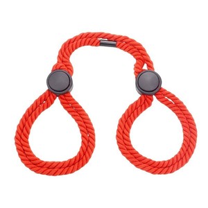 Esposas ajustables de cuerda de algodón, juguetes de bondage y sujeción con hebillas prácticas para juegos eróticos. - Product Image 5