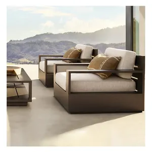 Mobília exterior Alumínio Metal & fabric Pátio/jardim/sofá ao ar livre