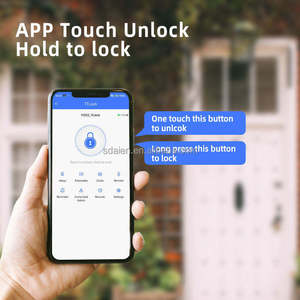 Tiên tiến thông minh deadbolt với pin thấp báo động cho Glass Brass & thép không gỉ Cửa Nhôm Hợp Kim 4 AA pin Powered - Product Image 3