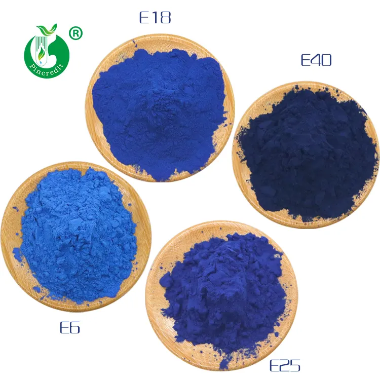 Etiqueta privada natural azul alimentos, pigmento para coloração phycocyanina orgânica pó de espirulina azul
