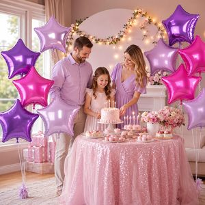 Wholesale 18-Inch Five-Pointed Aluminum Foil <b>Balloon</b> for Birthday Mother's Day Chinese New Year Christmas Party - Product Image 2