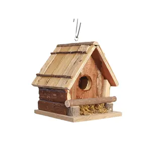 Meilleur Rustique À L'extérieur Naturel Bois Des Maisons D'oiseaux Décoratifs Conception Pour Vente - Product Image 1