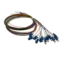 12 Cores Bundles Fiber Pigtails SC UPC/APC Single Mode or Multi-mode LC FC ST 1.2m Pigtail Color Wear-resistant Fiber Tail Fiber