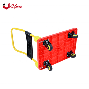 Uholan पूर्व-500 गोदाम व्यापार गाड़ी ट्राली खींच Flatbed ट्राली उमड़ना मूक तह ट्राली - Product Image 2