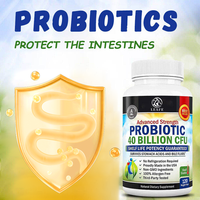 Capsules de probiotiques à marque privée, supplément de probiotiques multi-souches, ingrédients naturels, gélules de probiotiques pour femmes